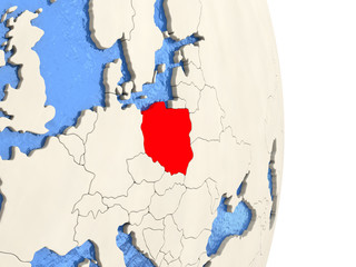Poland on model of political globe