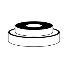 dumbbell icon over white background. vector illustration