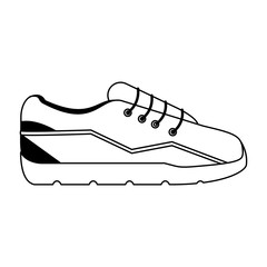sport shoes icon over white background. vector illustration