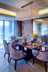 interior of modern dining room