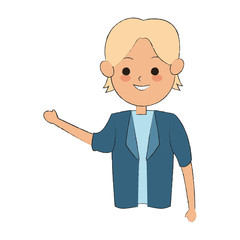 happy boy cartoon icon over white background. colorful design. vector illustration