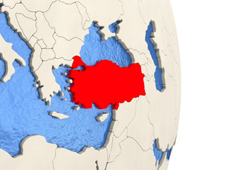 Turkey on model of political globe