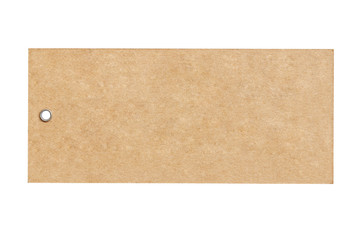 blank brown paper price isolated on white background