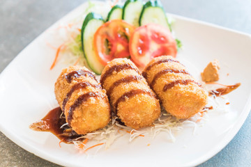 Fried Potatoes with Tonkatsu Sauce