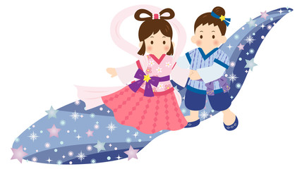 織姫　彦星　装飾　天の川　ノーマル
