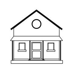 two story house icon image vector illustration design 