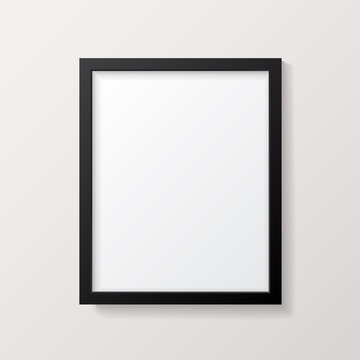 Realistic Empty Black Picture Frame