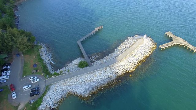aerial view of khao laem ya national park rayong eastern thailand