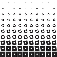 Abstract geometric background of black squares, halftone