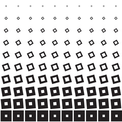 Abstract geometric background of black squares, halftone