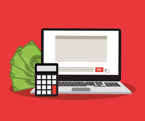 online shopping related icons image vector illustration design