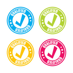Colorful Qualified Stamp Labels