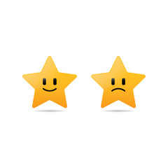 Happy and Sad Star Smileys