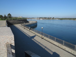 Irkutsk, Russia, historical city center - pearl of Siberia on Angara river