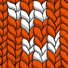 Seamless knitted red pattern