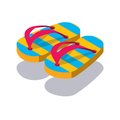 Isometric slippers icon