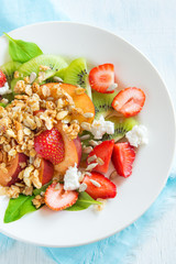 fruit salad with homemade granola