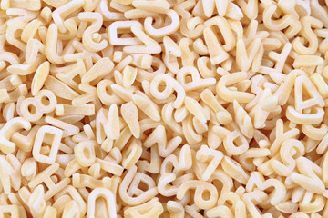 alphabet pasta as nice background
