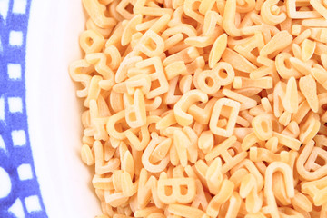 alphabet pasta as nice background