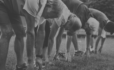 Fototapeta premium Senior Adult Exercise Fitness Strength