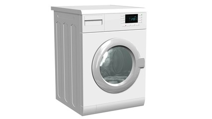 Washing machine, Fully automatic washing machine - isolated on white