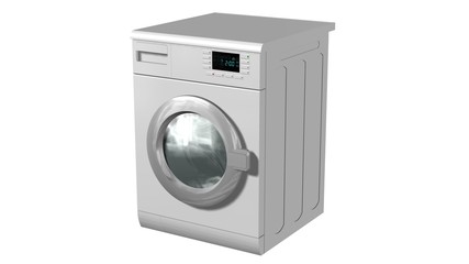 Fototapeta premium Washing machine, Fully automatic washing machine - isolated on white