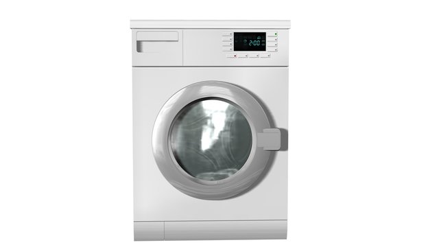 Washing machine, Fully automatic washing machine - isolated on white
