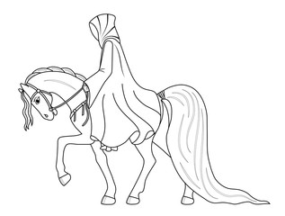 Faceless dark rider, coloring page