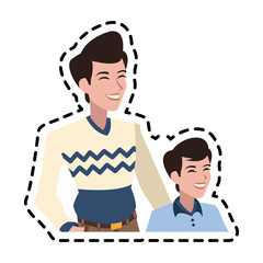 happy father son  family icon image vector illustration design