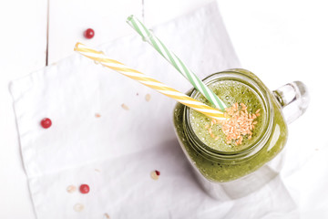 Green smoothies healthy morning breakfast for health and energy