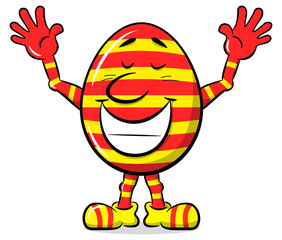Obraz premium jubelndes Cartoon Osterei