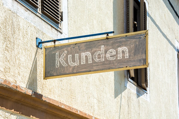 Schild 116 - Kunden