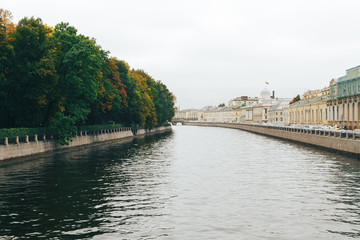 Fototapeta na wymiar .European city landscape on the background of the river