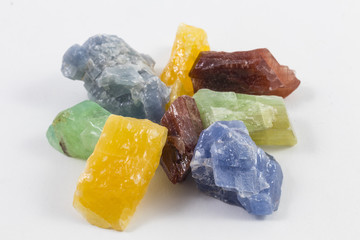 Pile of Colorful Calcite Crystals