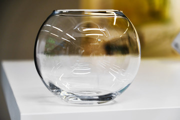 empty glass bowl