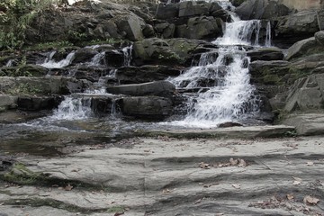 Small Stream Over Rocks Front View
