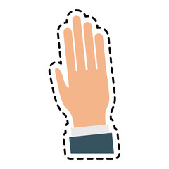 open hand icon image vector illustration design