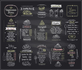 Chalkboard menu multi set