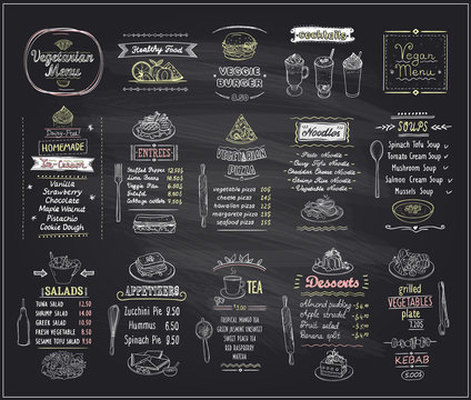 Chalkboard menu multi set