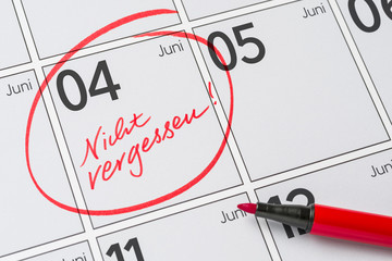 Kalender - 04. Juni