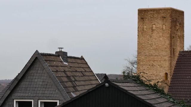 Old castle in the center of village in germany