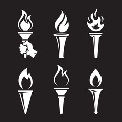 Torch icons set