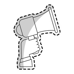 portable loudspeaker icon image vector illustration design 