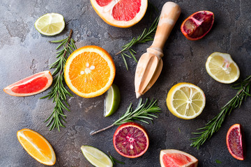 Ingredients for healthy drink.