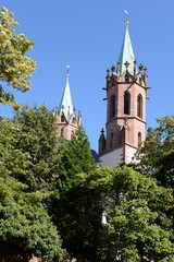 Fototapeta na wymiar Sankt Gallus Kirche in Ladenburg am Neckar