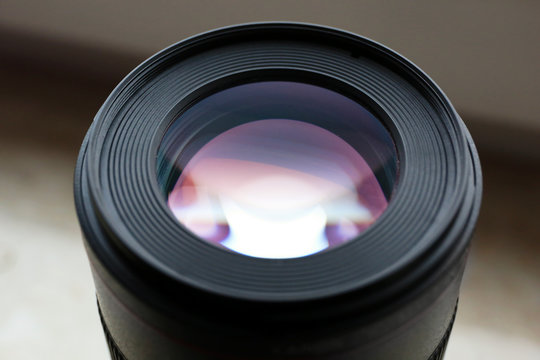 Dogital camera lens close up