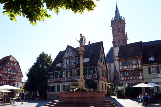 Historischer Marktplatz von Ladenburg am Neckar