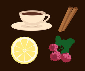 Flat tea vector