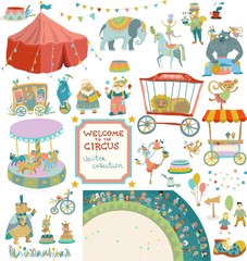 Vintage circus collection of elements © Jane Lane