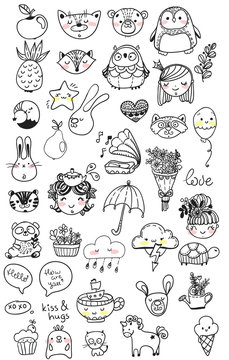 Collection of children doodles
